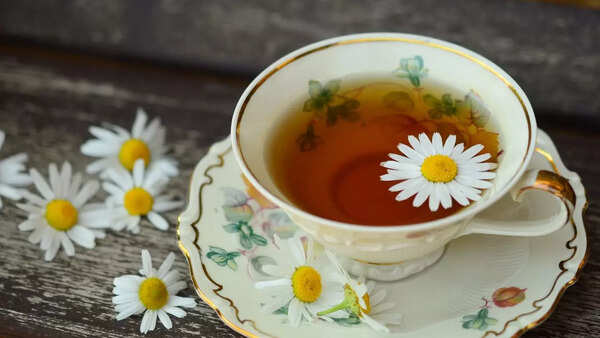 A cup of chamomile tea for relaxation