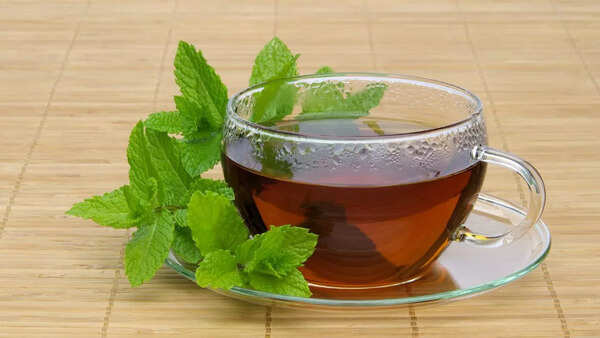 Enjoying the soothing benefits of peppermint tea
