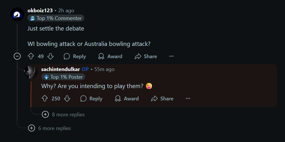 Sachin on Reddit